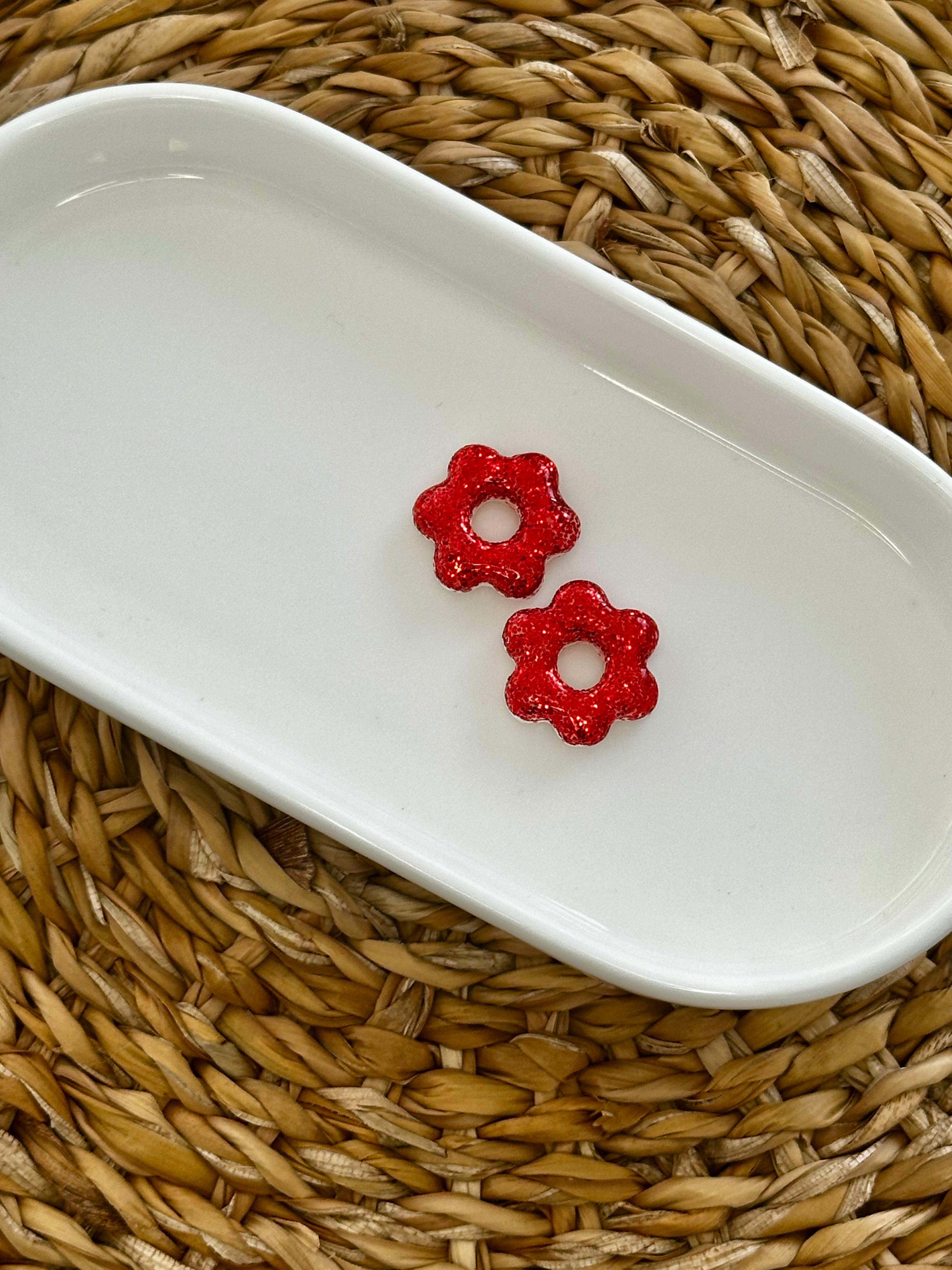 Mini floraé paillettes rouges