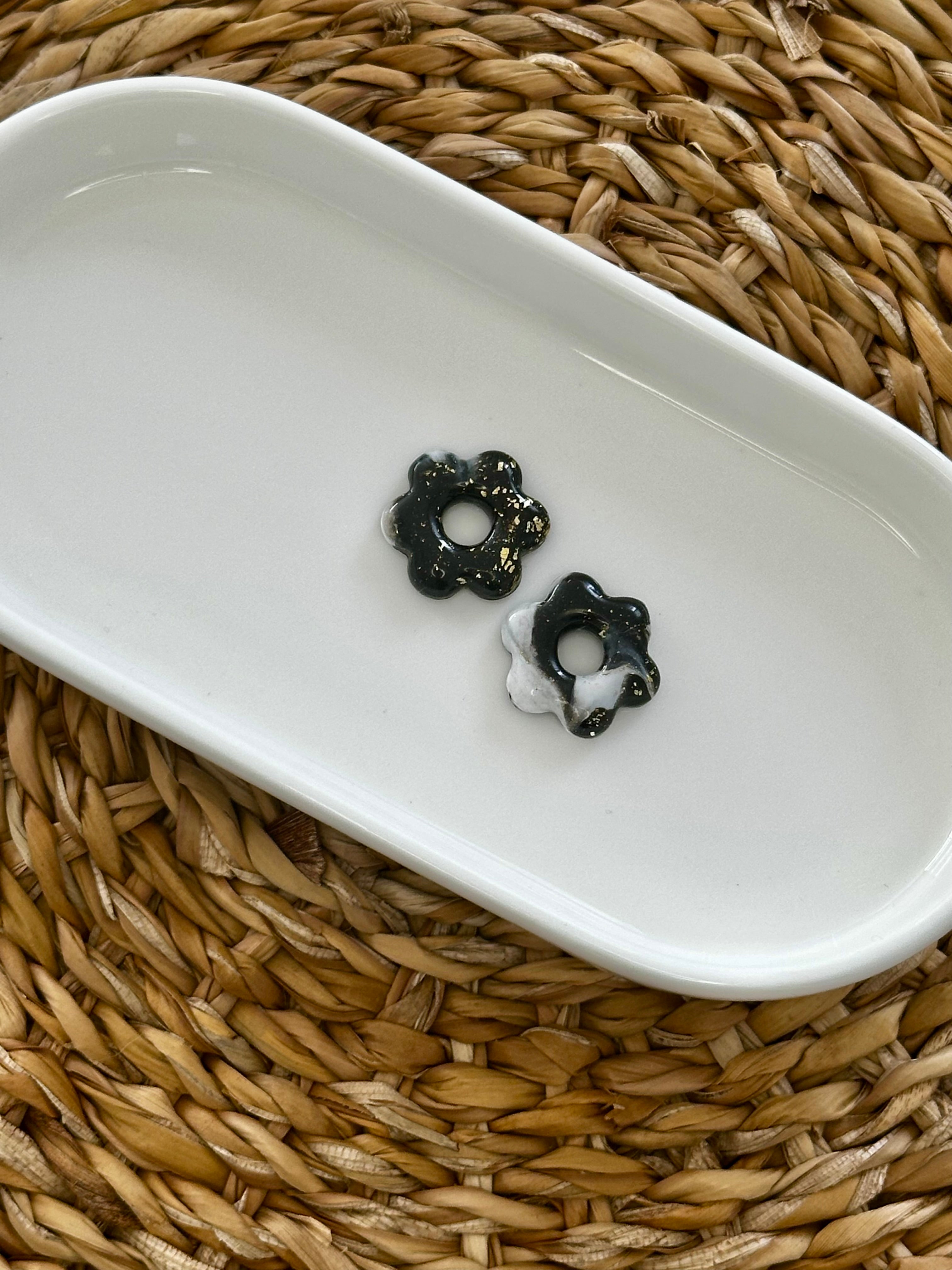 Mini Floraé marbrée noir