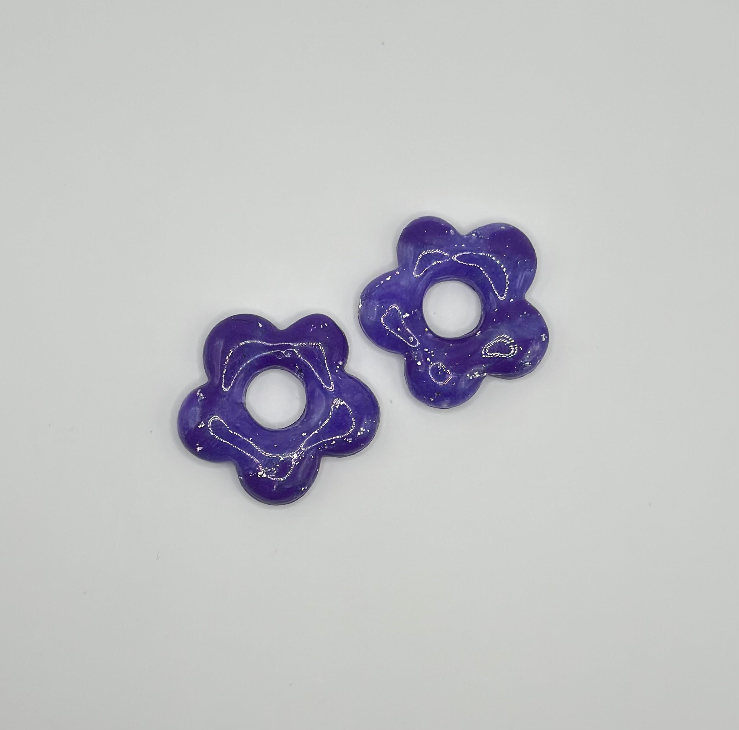 Floraé marbré violet et argent