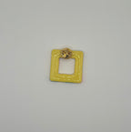 Pin’s de lunette carré jaune fleuri