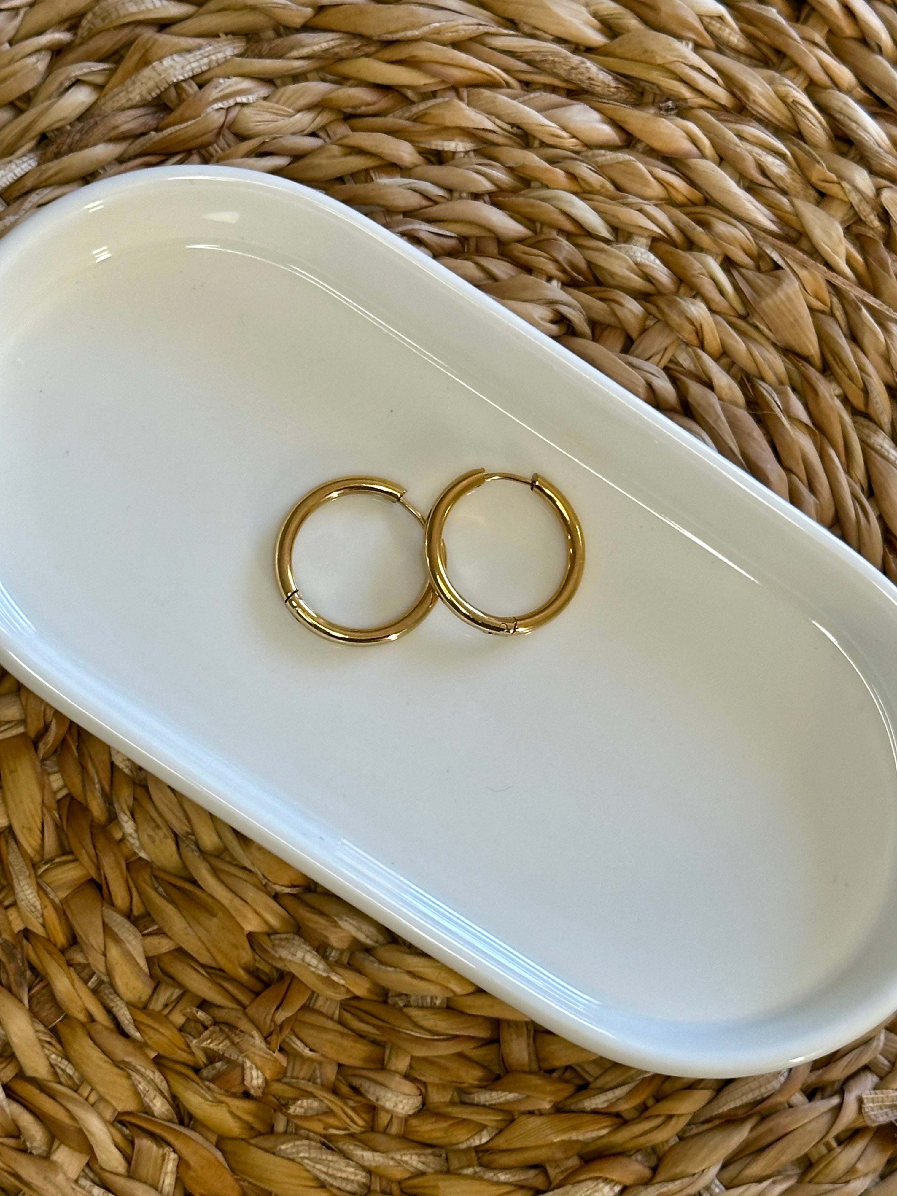 Créoles rondes dorées