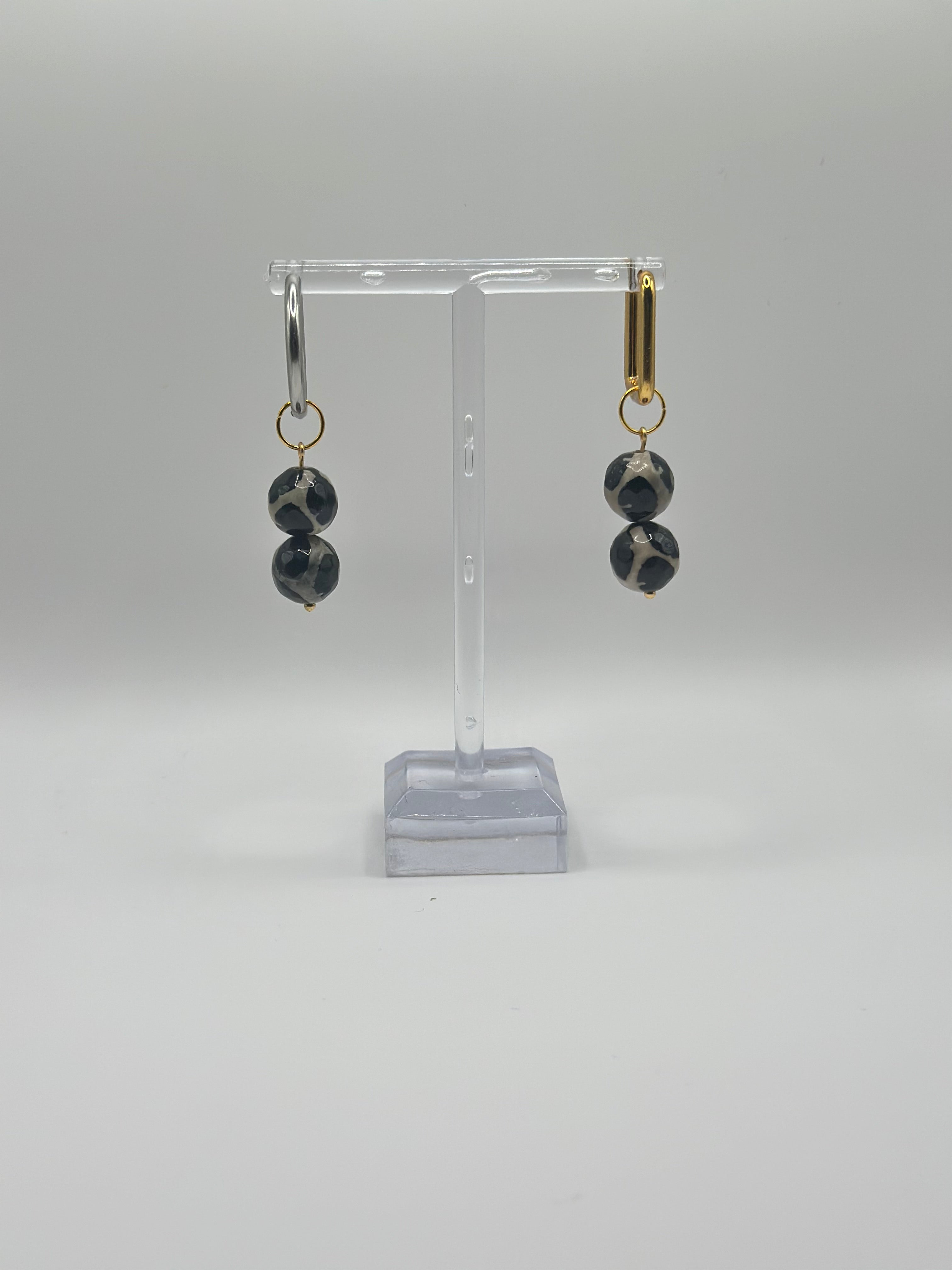 Perla double noir et beige